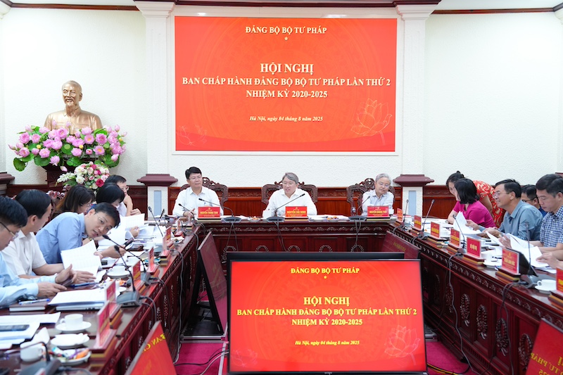Hội nghị Ban Chấp hành Đảng bộ Bộ Tư pháp lần thứ 2, nhiệm kỳ 2020 - 2025
